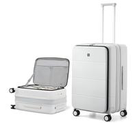 Hanke Valigia con manico largo aperto superiore, Colore: bianco fumo, Expandable 24-inch, Da viaggio