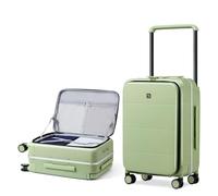 Hanke Valigia con manico largo aperto superiore, Colore: verde bambù., Checked Medium 24 inch, Da viaggio