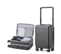 Hanke Valigia con manico largo aperto superiore, Grigio grafite, Carry On 20-inch