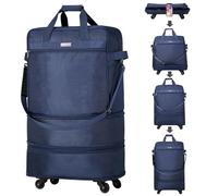 Hanke, Valigia con ruote espandibile, pieghevole, borsa da viaggio pieghevole per uomini e donne valigia leggera senza manico telescopico, Expandable Foldable