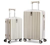 Hanke Valigia da cabina leggera da 20 pollici con ruote, Bianco avorio , 2 PCS Set（20"/29"）, Bagaglio a mano