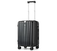 Hanke Valigia da cabina leggera da 20 pollici con ruote, Nero corvino, 20 Inch Expandable, Bagaglio a mano