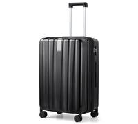 Hanke Valigia da cabina leggera da 20 pollici con ruote, Nero corvino, 24 Inch Expandable, Bagaglio a mano