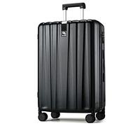 Hanke Valigia da cabina leggera da 20 pollici con ruote, Nero corvino, 29 Inch Checked, Bagaglio a mano