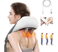 Hankeen, massaggiatore per alleviare lo stress, massaggiatore per collo, spalle e collo, massaggiatore Shiatsu per collo e schiena con calore, massaggiatore per il collo, per alleviare il dolore ai