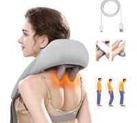 Hankeen, massaggiatore per alleviare lo stress, massaggiatore per collo, spalle e collo, massaggiatore Shiatsu per collo e schiena con calore, massaggiatore per il collo, per alleviare il dolore ai