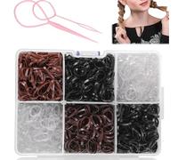 hankousi 2500 elastici per capelli piccoli - Elastici trasparenti, neri e marroni invisibili | Elastici morbidi per ragazze, donne, uomini e bambini | Perfetti per i più piccoli