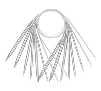 hankousi Set di 9 ferri da maglia circolari, 40 cm, in acciaio inossidabile, con cavo flessibile, per progetti di lavoro a maglia di maglioni, sciarpe (misure ferri da 2-5 mm)