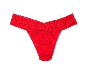 hanky panky Original Rise Thong - Mutande Donna in Pizzo Elasticizzate, Tanga Donna Comodi con Vita ad Altezza Regolare - Slip Donna Cotone e Nylon, Lingerie per Completo Intimo Donna, Taglia Unica