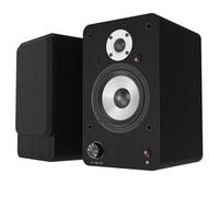 HANLIM Altoparlanti Diffusori da Scaffale Active Bluetooth - Casse Attive Amplificate Coppia - Ingresso Ottico,USB,AUX,Coassiale,RCA - Struttura in Legno - 100 Watts RMS - Nero