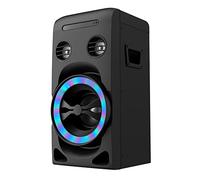 HANLIM hi-fi compatto Stereo compatti - mini stereo compatto con lettore CD, 2 porte MIC, radio FM, ingresso AUX, USB, dente blu e luci LED colorate, lettore CD Micro