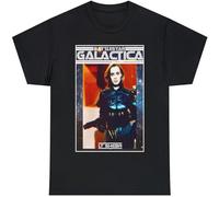 HANLINMY Battlestar Galactica Lt Sheba Unisex Heavy Cotton Tee Black S