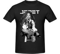 HANLINMY Janet Jackson Unbreakable Comfortable Casual Graphic Tops Black 3XL
