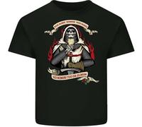HANLINMY Knights Templar T Shirt Teutonic Crusaders St. George' Day Cross Skull Biker Black L