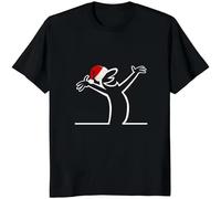 HANLINMY La Linea The Line Funny Printed Merry Christmas Tops Comfortable Hip Hop Streetwear Man T Shirt Black S