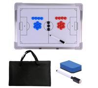 Hanlintk Lavagna tattica per allenatori di calcio, set di lavagne magnetiche portatili, con pennarelli, gomme, monete magnetiche e custodia
