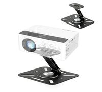 Hanlintk Supporto per proiettore con rotazione di 360° e inclinazione di 225° - Supporto pieghevole da tavolo/parete/soffitto | Compatibile con la maggior parte dei proiettori | Per casa, ufficio