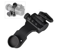 Hanlong Tactical J Braccio Staffa Curvo Metallo per Casco Singolo Tubo NVG L4G24 Mount, Nero