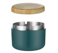 Hanlongyu, Posacenere per sigarette da esterno, con coperchio, in stile moderno, senza fumo, portacenere in plastica con rivestimento interno in acciaio inossidabile, casa, tavolo