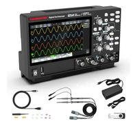 HANMATEK AHO814 Oscilloscopio Digitale 100MHz Larghezza di Banda 4 Canali Frequenza di Campionamento 1.25GSa/s Display Multi-Touch 7" Memoria 50M Oscilloscopio Portatile con Connessione WiFi