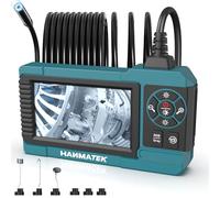 HANMATEK Endoscopio Industriale, Sonda con Telecamera Endoscopica 8mm, Schermo TFT 4.3''1080P, Cavo 5m Impermeabile IP67, 8 LED Regolabili, Ricarica USB-C, Rotazione 180° - IE01