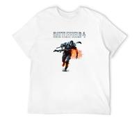 hanmeishi Battlefield 4 Game Men's T-Shirt Unisex White Cotton Print Tee Shirts XL