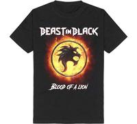 hanmeishi Beast in Black Blood of A Lion Men's T-Shirt Unisex Black Cotton Print Tee Shirts XL