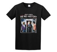 hanmeishi Bill & Ted's Excellent Adventure We're History Phone Booth Keanu Men's T-Shirt Unisex Black Cotton Print Tee Shirts XL