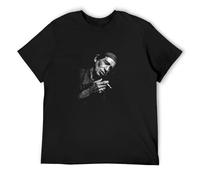 hanmeishi Mick Jagger Singer Cigarette Smoking Men's T-Shirt Unisex Black Cotton Print Tee Shirts S