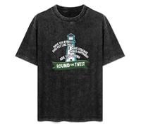 hanmeishi Round The Twist Retro 80S 90S Kids TV Show Men's T-Shirt Unisex Black Cotton Print Tee Shirts L