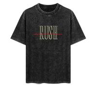 hanmeishi Rush Permanent Waves Men's T-Shirt Unisex Black Cotton Print Tee Shirts XL