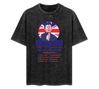 hanmeishi Vote for Rick An Astley Based Political 80's Pop Old Skool Men's T-Shirt Unisex Black Cotton Print Tee Shirts XXL