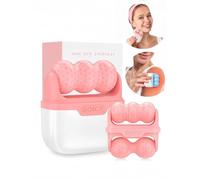 Hanmier Rullo per il ghiaccio per il viso con Gua Sha, strumento per terapia del freddo, massaggiatore per il viso freddo, per gonfiore degli occhi, emicrania, sollievo dal dolore TMJ e lesioni