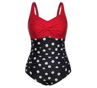 Hanna Nikole Costume da bagno intero da donna, taglie grandi, con scollo a V, monokinis