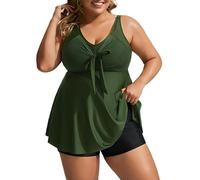 Hanna Nikole Plus Size Women Tankini Set Tummy Control e Costumi da Bagno a Vita Alta per L'Estate