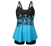 Hanna Nikole Tankini da Donna con Controllo della Pancia, Costume da Bagno A Due Pezzi di Grandi Dimensioni, Vita Alta, Costumi da Bagno A Trapezio