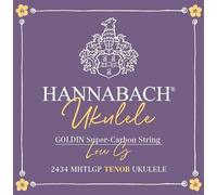 Hannabach 041-2434MHTLGP - Corde per ukulele tenore Super Carbonio Goldin - Corda singola Low G - Medium High Tension - Scala 43''