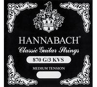 Hannabach Corde per chitarra classica G3/Sol3 Nylon, Rivestimento Cromato, Medium Tension