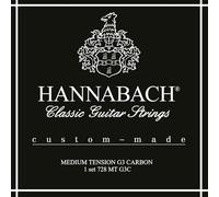 Hannabach Corde per chitarra classica Serie 728 Medium Tension Custom Made G3 Carbon - Set con Sol3 Carbon - 728MTG3C