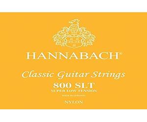 Hannabach Corde per Chitarra Classica Serie 800 Super Low Tension Argentato Muta 3 Corde Basse