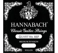 Hannabach corde per chitarra classica Serie 837 Medium Tension per chitarra quart, rivestite in argento, diapason 540-560 mm - D5-8375MT