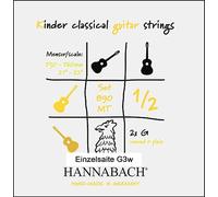 Hannabach Corde per chitarra classica Serie 890 MT per 1/2 chitarra per bambini Mensur: 53-56cm - Sol3 wound - 8903MTW 1/2