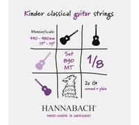 Hannabach Corde per chitarra classica Serie 890 MT per 1/8 chitarra per bambini Mensur: 44-48 cm - Set die 2 corde Sol - 890MT 1/8