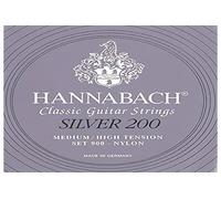 Hannabach Corde per chitarra classica Serie 900 medium-high tension Silver 200 - Set di 3 corde basse - 9007MHT