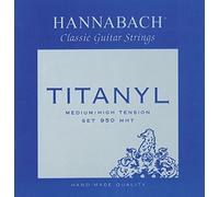 Hannabach Corde per chitarra classica, Serie 950 tensione medio/alto Titanyl - set di 3 corde cantini (E1/Mi1+B2/Si2+G3/Sol3)