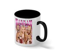 Hannah Montana Vintage Y2K Pop Star Collage Mug - 2000s Nostalgia Retro Coffee Cup Gift Bianco tazza di caffè con Nero Rim & Handle Mug