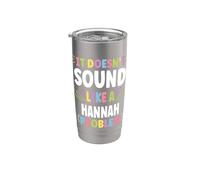 HANNAH Personalized Women's Gift Custom HANNAH Bicchiere termico in acciaio inox doppia parete