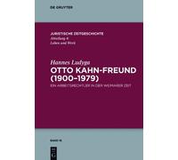 Hannes Ludyga Otto Kahn-Freund (1900-1979) (Copertina rigida)