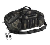 Hannibal Tactical Grande borsone tattico 3 in 1 MOLLE Pack per sport, palestra, attività all'aperto, nero, Nero mimetico., 55L, Borsone