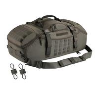 Hannibal Tactical Grande borsone tattico 3 in 1 MOLLE Pack per sport, palestra, attività all'aperto, nero, Verde oliva, 65L, Attività all'aperto